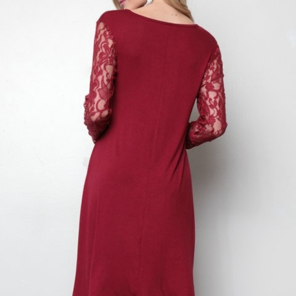 Milly Penzance Lace Sleeve V Neck Dress - Picture 2 of 11